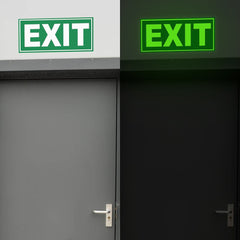 Semn de siguranta Exit fosforescent Vinil Autoadeziv
