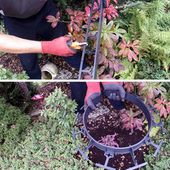 Separator gazon inaltime 4.5 cm lungime 100 cm 6 gauri prindere negru