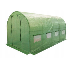 Sera 4x2.5x2 m solar tip tunel pentru gradina folie cu protectie uv4 ferestre verde