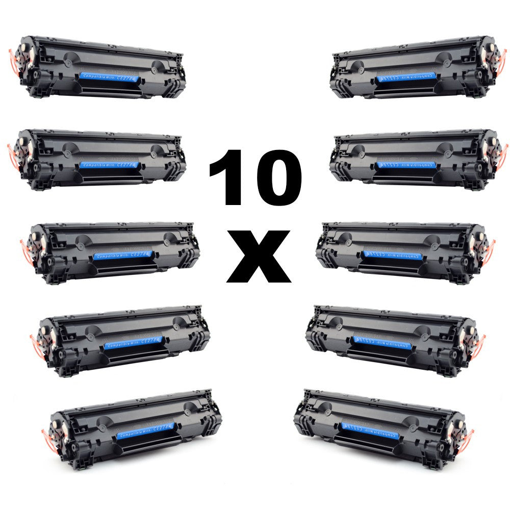 Set 10 tonere compatibile vrac ce278a 78a black pentru hp