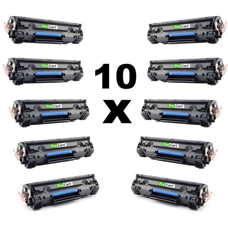 Set 10 tonere compatibile vrac cf283a black pentru hp