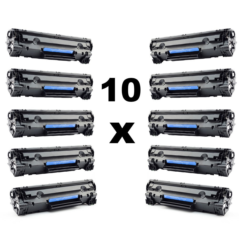 Set 10 tonere vrac compatibile ce285a 85a black pentru hp