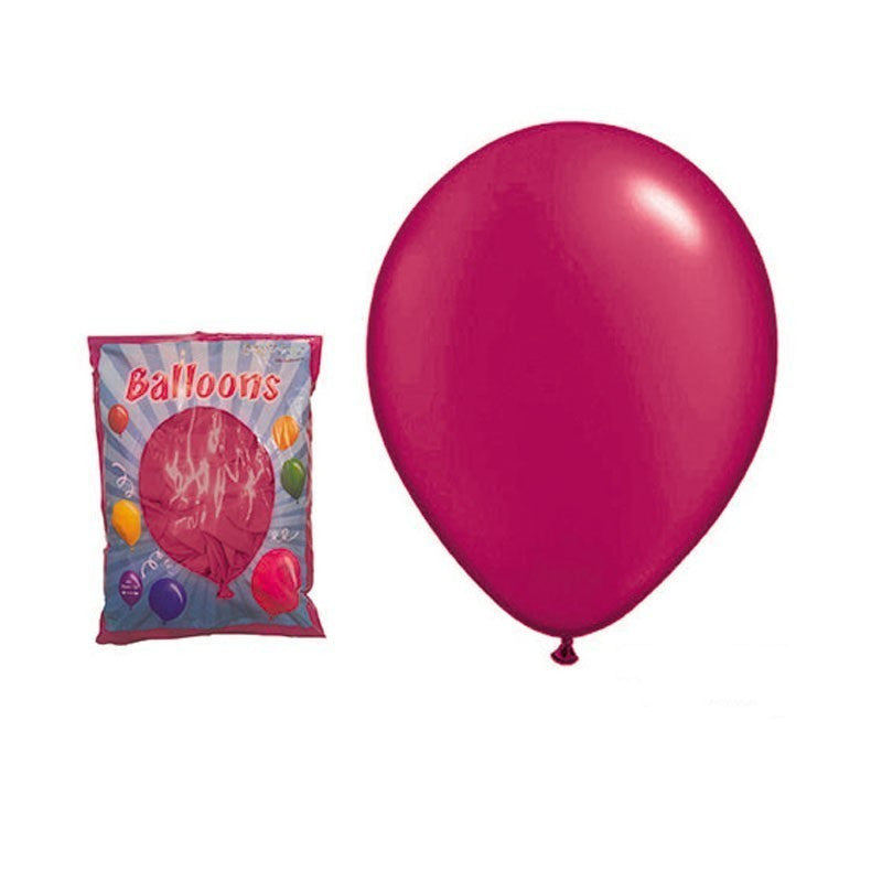 Set 100 Baloane Party forma ovala 30 cm Fucsia