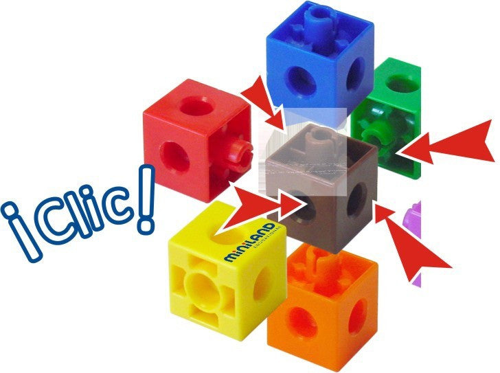 Set 100 cuburi 2 cm - Miniland