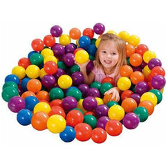 Set 100 Mingi multicolore plastic diametru 5.5 cm pentru Spatiu de joaca Cort sau Piscine