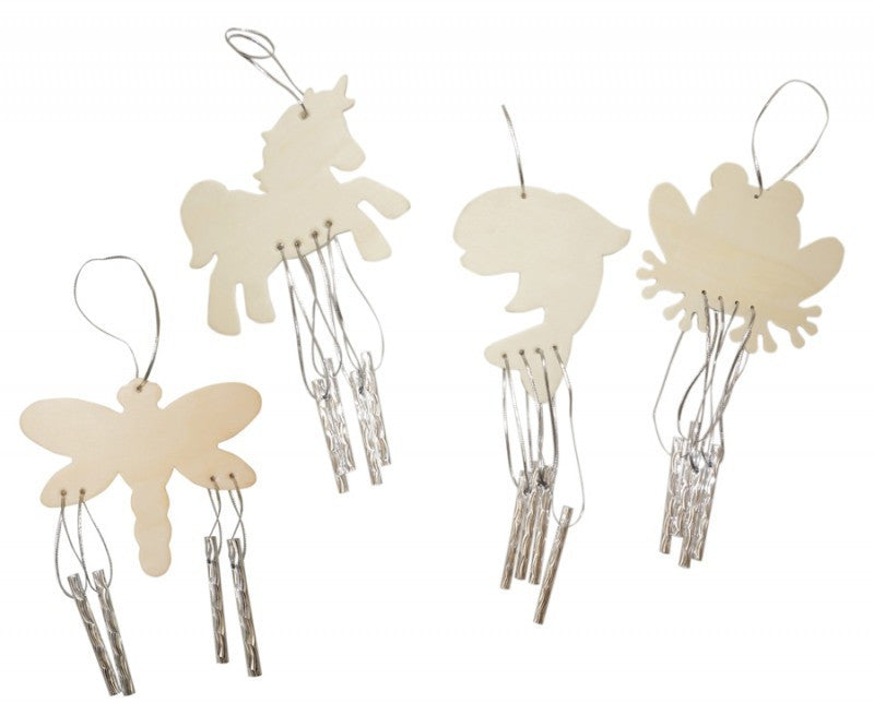 Set 12 clopotei de vant din lemn de decorat  Playbox