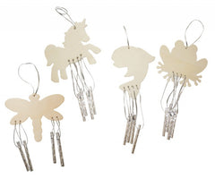 Set 12 clopotei de vant din lemn de decorat  Playbox