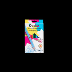 Set 12 creioane colorate triunghiulare maxi mina 4 mm