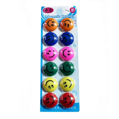 Set 12 magneti whiteboard smiley face 30 mm diverse culori