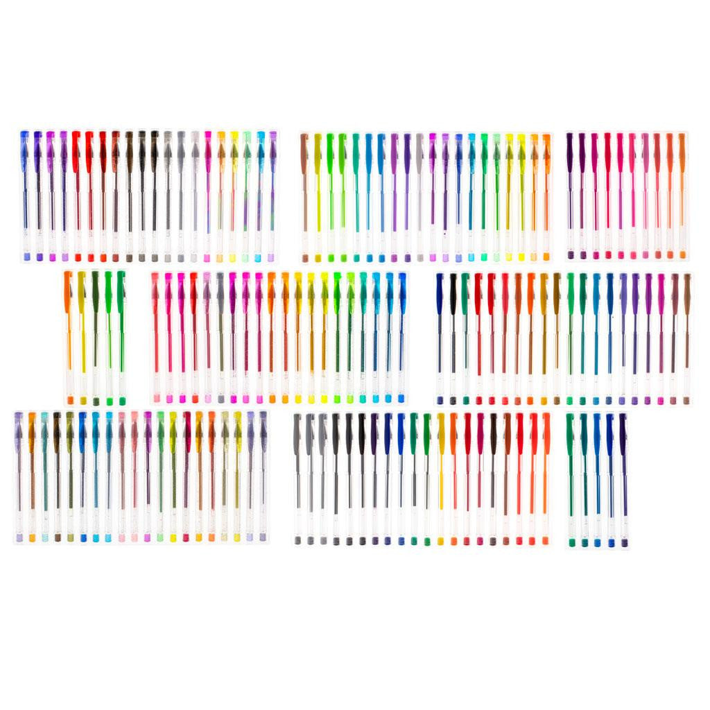 Set 140 piese Pixuri cu Gel Multicolor cu Sclipici (glitter)