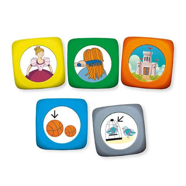 Set 15 Cuburi cu Povesti Story Cubes cu Ghid pedagogic si suport audio in limba romana
