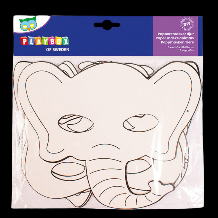 Set 16 masti de colorat forme cu diverse animale carton FSC