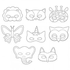 Set 16 masti de colorat forme cu diverse animale carton FSC