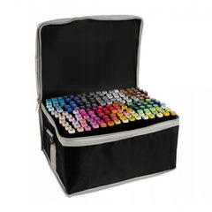 Set 168 mMarkere cu varf Dublu Multicolore cu Geanta Procart