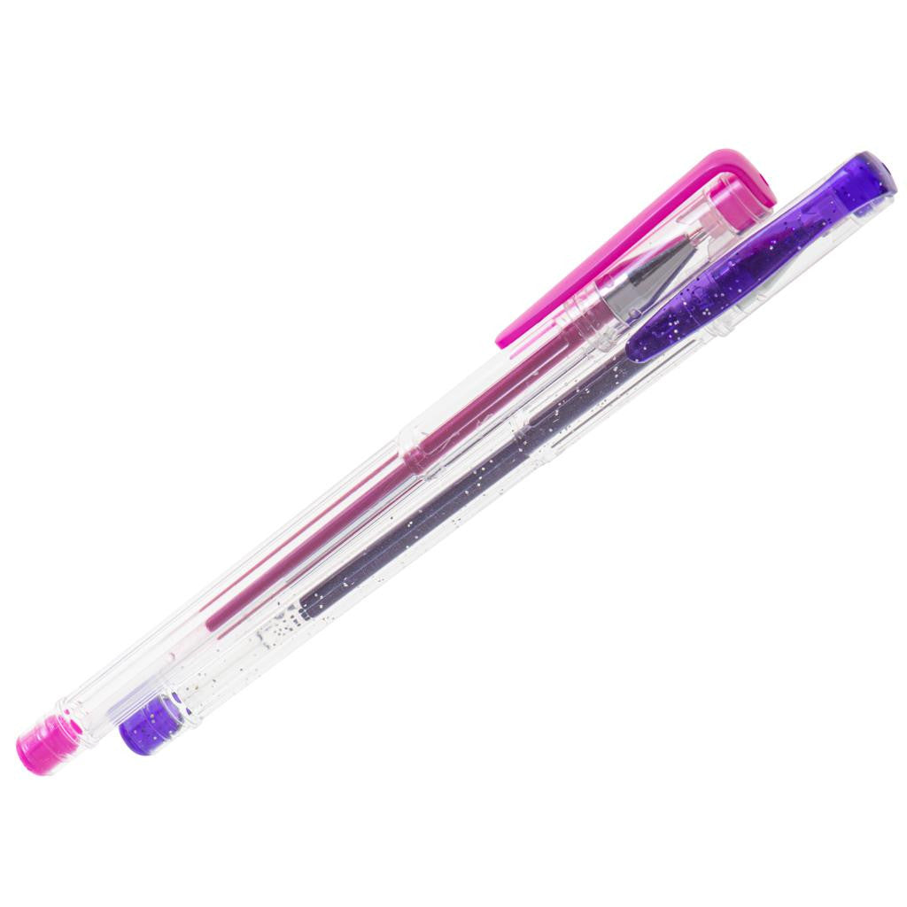 Set 25 piese Pixuri cu gel multicolor cu sclipici (glitter)