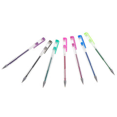 Set 25 piese Pixuri cu gel multicolor cu sclipici (glitter)