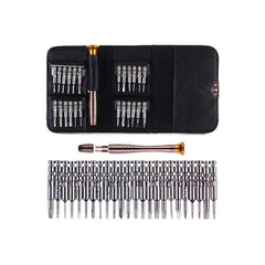 Set 26 surubelnite de precizie in husa neagra din piele