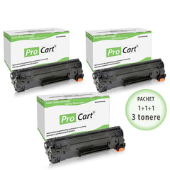 Set 3 tonere compatibile cf283a black hp 83a 1500 pagini procart