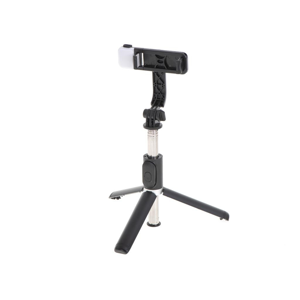 Set 3in1 Selfie Stick cu Lampa LED si Trepied conectare Bluetooth alimentare USB