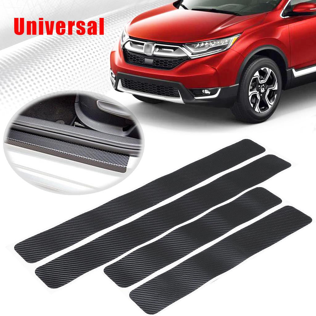 Set 4 bucati protectie Praguri Carbon 3D Universal culoare neagra