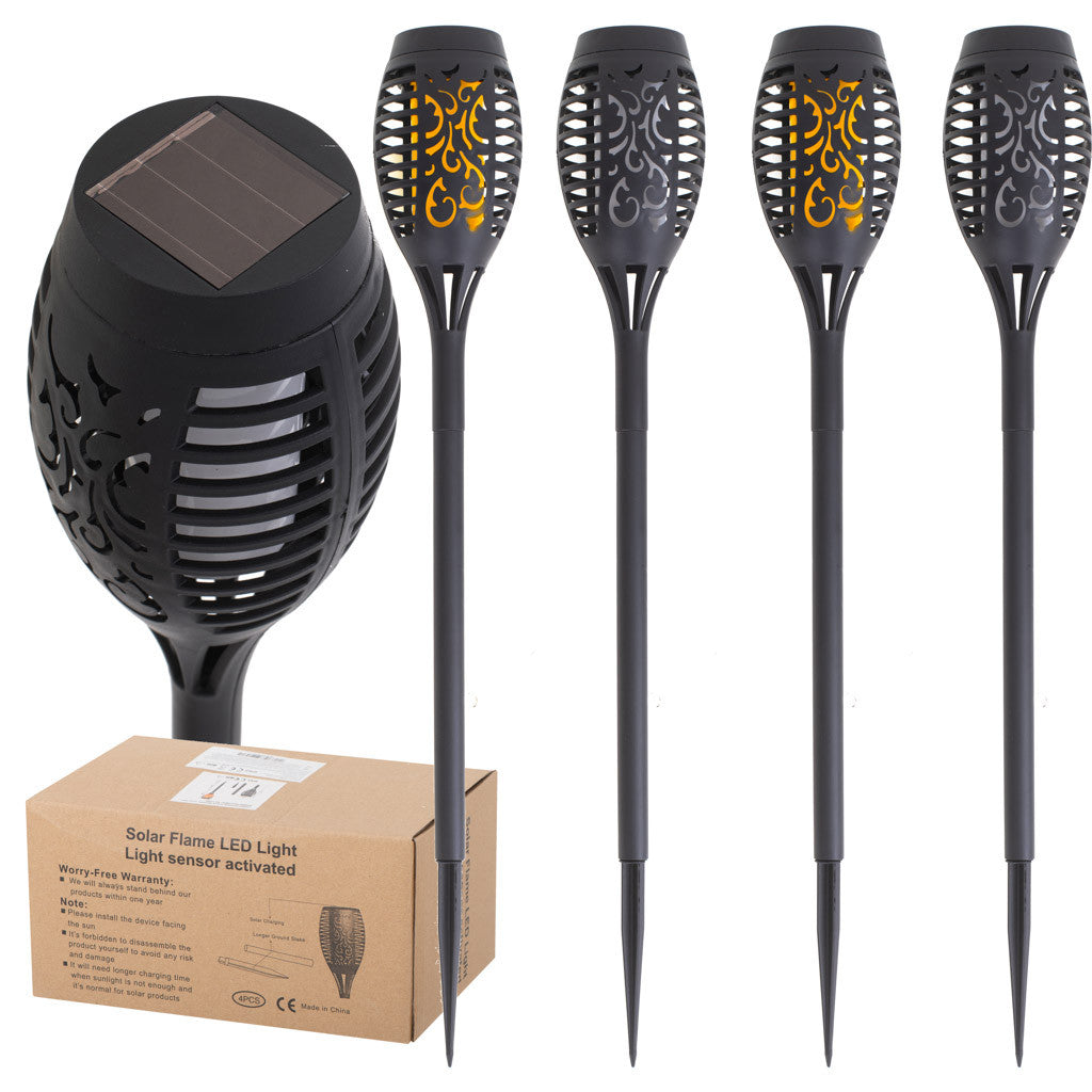 Set 4 lampi Solare de gradina tip Torta cu 12 LED-uri
