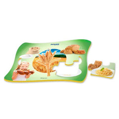 Set 4 puzzle educative De unde provin Alimentele
