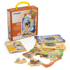 Set 4 puzzle educative De unde provin Alimentele