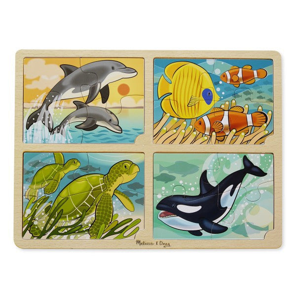 Set 4 puzzle lemn Viata marina