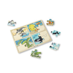 Set 4 puzzle lemn Viata marina