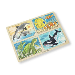 Set 4 puzzle lemn Viata marina