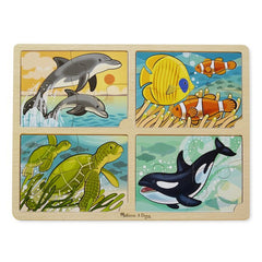 Set 4 puzzle lemn Viata marina