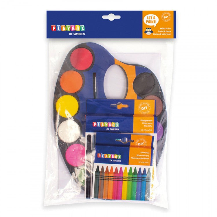 Set Acuarele Carioci si Creioane Colorate Starter