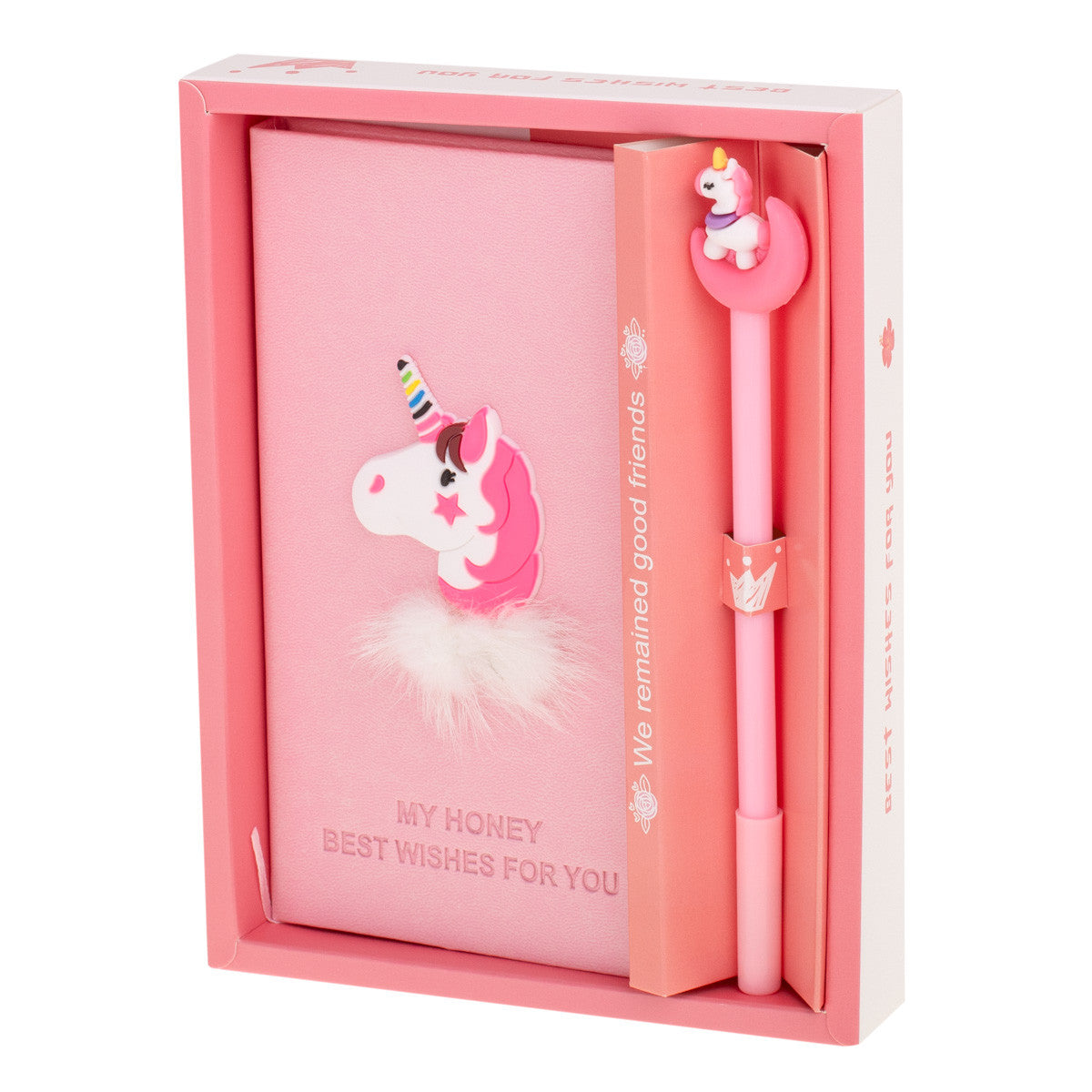 Set Cadou pentru Copii Caiet cu Unicorn finisat cu piele Ecologica  Pix cu Unicorn