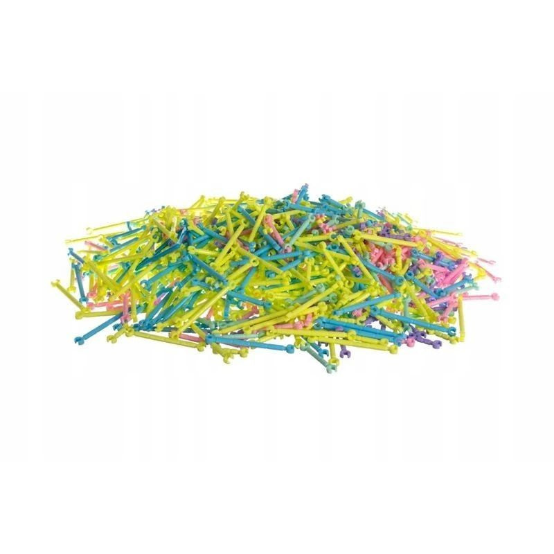 Set constructie 1000 piese multicolore diverse forme si bete geanta depozitare