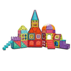 Set constructii magnetic 77 piese Castel multicolor Creativ Procart