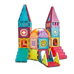 Set constructii magnetic 77 piese Castel multicolor Creativ Procart
