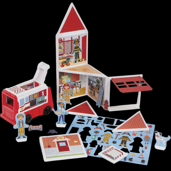 Set de joaca magnetic Statia de Pompieri- Melissa & Doug