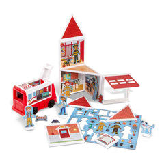 Set de joaca magnetic Statia de Pompieri- Melissa & Doug