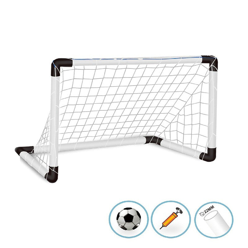 Set fotbal 2 porti cu plasa 62x42x31 cm pompa si minge incluse