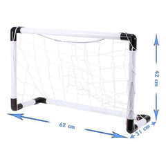 Set fotbal 2 porti cu plasa 62x42x31 cm pompa si minge incluse