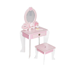 Set infrumusetare pentru Fetite scaunel si oglinda 6 Accesorii lemn