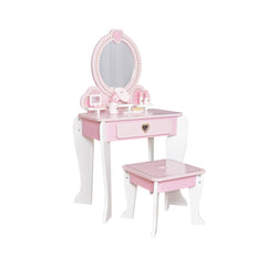 Set infrumusetare pentru Fetite scaunel si oglinda 6 Accesorii lemn