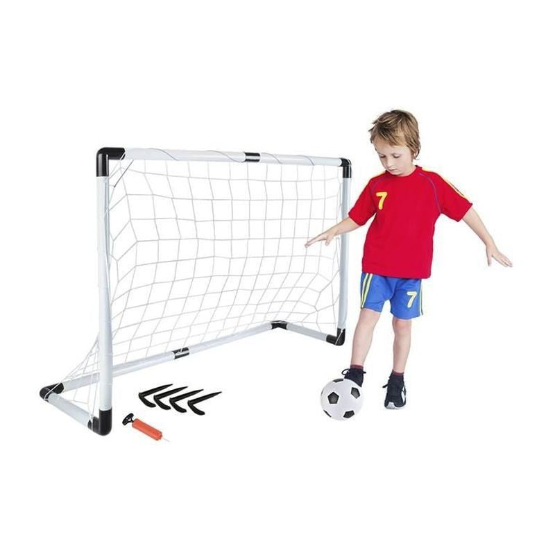 Set joc fotbal copii poarta cu plasa minge pompa 120x40x80 cm