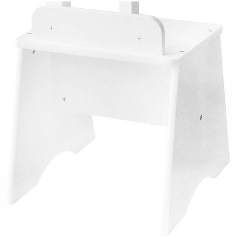 Set masa de toaleta pentru fetite 81x32x46 cm scaun 3 oglinzi sertar design elegant lemn alb