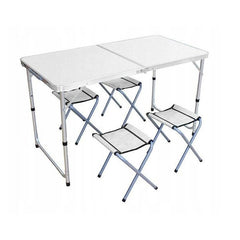 Set masa pliabila cu 4 scaune pentru camping inaltime masa ajustabila