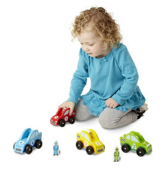 Set masinute de curse din lemn Melissa and Doug