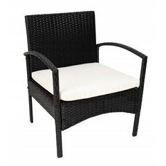 Set masuta si scaune pentru cafea blat sticla perne 2 locuri interior-exterior