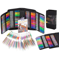 Set Pixuri cu gel cu Rezerve si Carte de colorat si Penar 246 piese