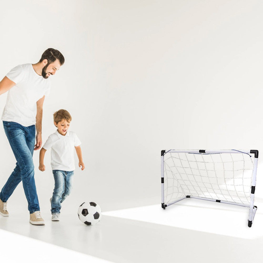 Set Poarta cu Plasa pentru Fotbal cu Minge si Pompa 120x57x63 cm