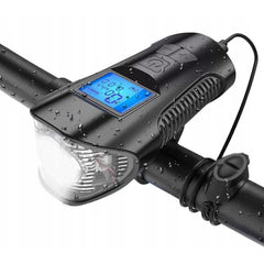 Set stop si far pentru bicicleta cu kilometraj LCD 5 functii reincarcabile MicroUSB